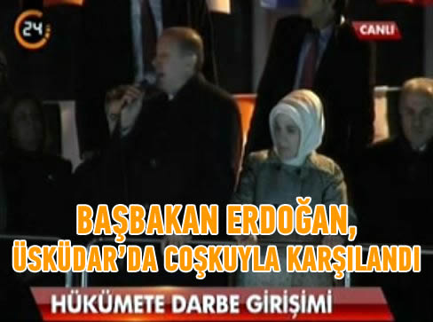 Başbakan Erdoğan, Üsküdar'da halka seslendi