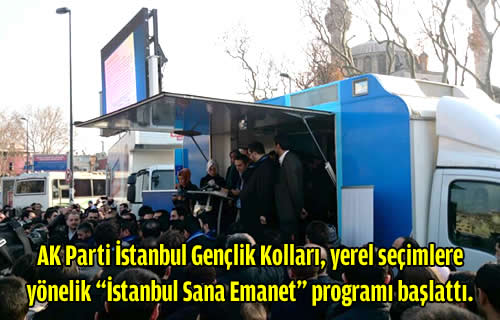 AK Parti stanbul Genlik Kollar, yerel seimlere ynelik ''stanbul Sana Emanet'' program balatt.