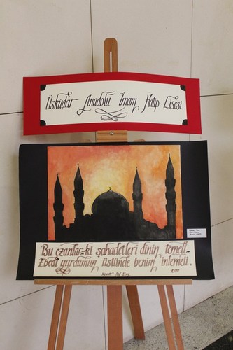 skdar Anadolu mam Hatip Lisesi, ''Namaz klmak ADEM olmaktr'' resim sergisi