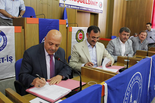 skdar Belediyesi ile Hizmet- Sendikas arasnda Toplu  Szlemesi imzaland