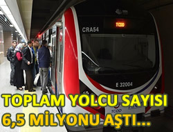 Marmaray'da tanan yolcu says 6,5 milyonu at
