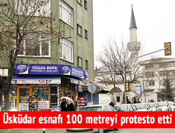 skdar esnaf 100 metreyi protesto etti