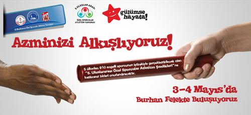 Üsküdar Belediyesi, Özel Sporcular Atletizm Şenlikleri, 3-4 Mayıs tarihlerinde Burhan Felek Atletizm Sahası'nda gerçekleştirilecek.