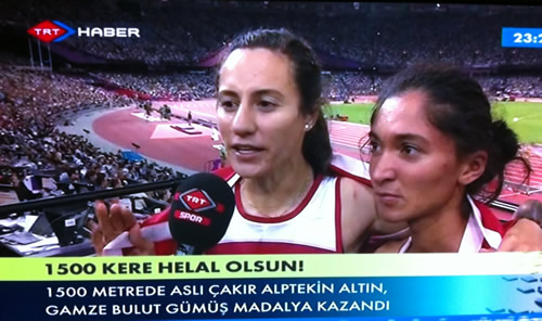 Üsküdar Belediyespor sporcusu ve Milli atletimiz Aslı Çakır Alptekin 1500 metre finalinde altın madalya kazandı.