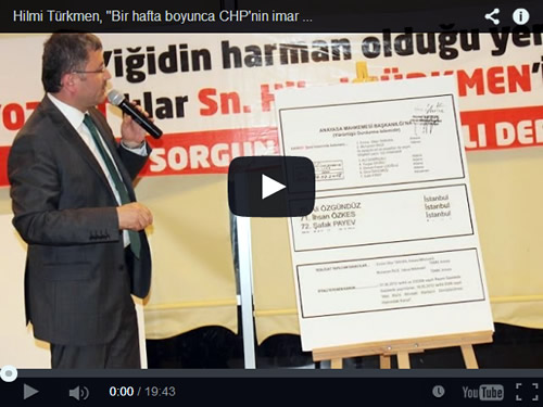 Hilmi Türkmen, ''Bir hafta boyunca CHP'nin imar yüzsüzlüğünü anlatacağız''
