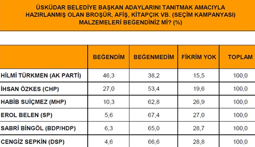 skdar'da yaplan son seim anketi