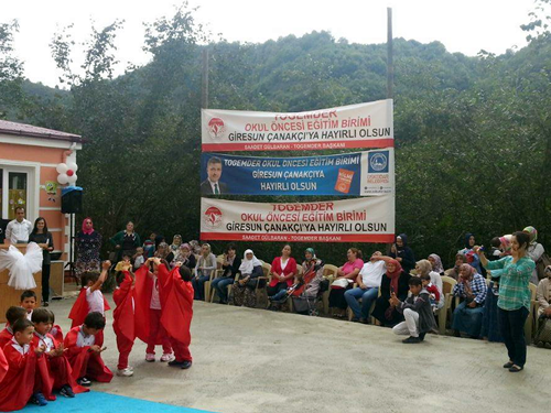 Giresun'un anak lesi'ne yaptrd Okul ncesi Eitim Birimi, dzenlenen trenle hizmete ald.