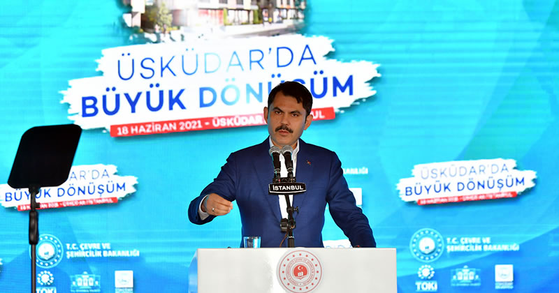 Çevre ve Şehircilik Bakanı Murat Kurum, Üsküdar Kentsel dönüşüm toplu yıkımı için düzenlenen törende konuştu