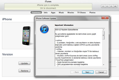 Beklenen iOS 4.2 gncellemesi sonunda yaynland. iPhone, iPod ve iPad'e sunulan gncelleme ile birlikte Apple'n tableti Multitasking desteine de kavumu oldu.