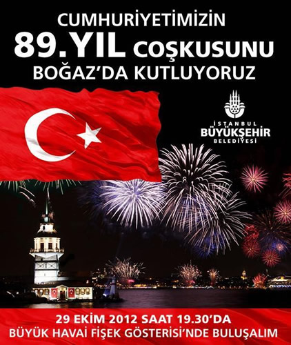 29 Ekim Cumhuriyet Bayramı kutlamaları İstanbul Boğazı'nda görkemli bir kutlama töreniyle gerçekleştirilecek.