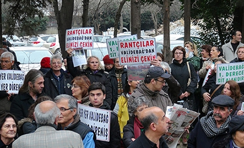 Valideba Gnllleri 354 dnmlk Valideba Korusu'na yaplmas planlanan lgn projeyi protesto etti.