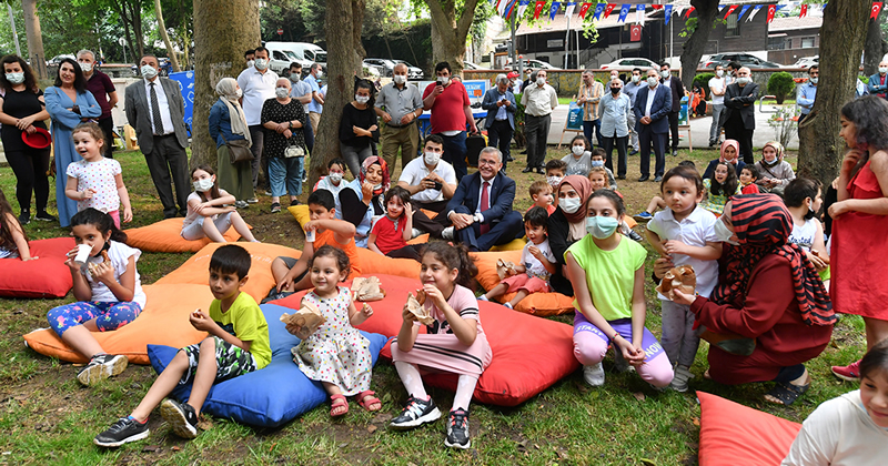 Tarihi engelky Bekardere emesi'nin al trenine skdar Belediye Bakan Hilmi Trkmen, 15 Temmuz Gazisi ayn zamanda engelky Muhtar Can Cumurcu ve engelkyller katlm salad.