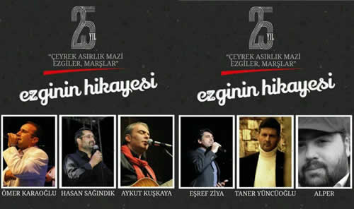 ''eyrek Asrlk Mazi Ezgiler ve Marlar'' program skdarllarn youn katlmyla gerekletirildi.