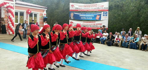 Giresun'un anak lesi'ne yaptrd Okul ncesi Eitim Birimi, dzenlenen trenle hizmete ald.