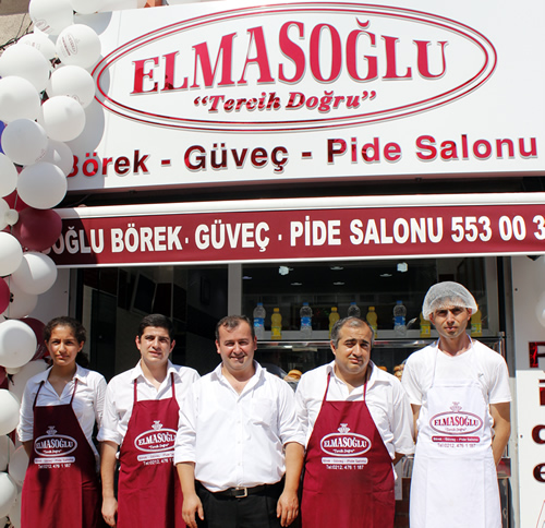 Elmasolu Pide Brek-Gve Salonu olarak 2 ubemiz ve imalathanemizde alan 10 personelimiz ve bunlarn aileleriyle birlikte katk saladmz birey says yaklak 35'dir.