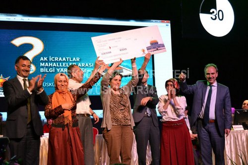 AK Parti skdar le Bakanl tarafndan dzenlenen ''AK craatlar Mahalleler Aras Bilgi Yarmas'' final yarmas 3 Mays 2013 Cuma akam Balarba Kltr ve Kongre Merkezi'nde alt finalist mahalle tekilat ile gerekletirildi.