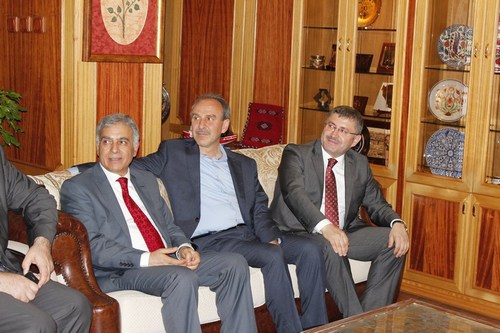 Prof. Dr. Mehmet Grmez'den Bakan Hilmi Trkmen'e hayrl olsun ziyareti