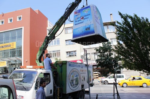 Yer alt p konteynrlar skdarllarn hizmetine sunuldu