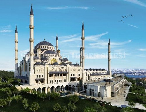 amlca Camii'nin temeli sade bir trenle atld