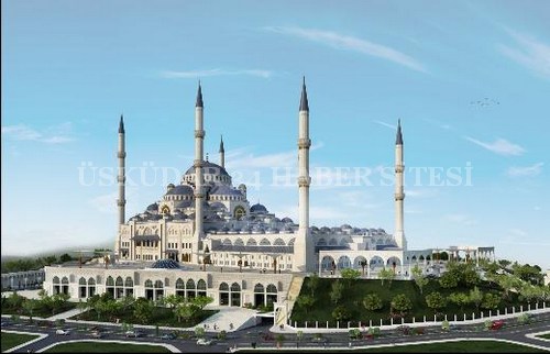 amlca Camii'nin temeli sade bir trenle atld