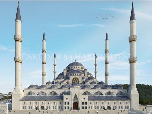 amlca Camii'nin temeli sade bir trenle atld