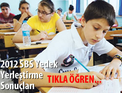 2012 SBS yedek yerletirme sonular akland