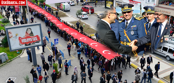 Cumhuriyet'in 92. yl, skdar'da byk bir cokuyla kutland