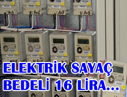 Elektrik saya bedeli 16 lira