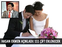 skdar'da 111 ansl ift bir arada!..