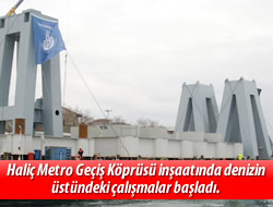 Hali metro kprsnn ayaklar yerletiriliyor