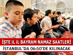 l l Bayram Namaz Saatleri