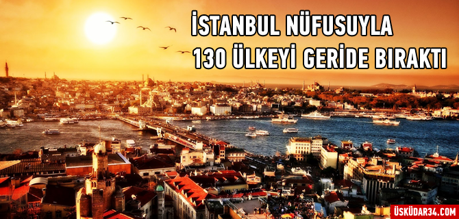 İstanbul'un nüfusu 130 ülkeyi geçti