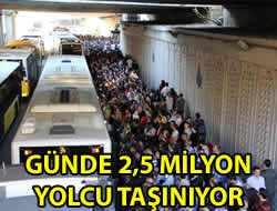 İstanbul'da günde 2.5 milyon yolcu taşınıyor