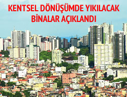 Kentsel dnmde yklacak binalar akland