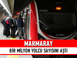 Marmaray'da yolcu says bir milyonu at