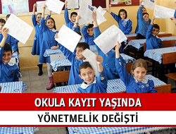 Okula kayt yanda ynetmelik deiiklii yapld