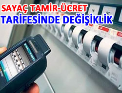 Saya tamir cret tarifesinde deiiklik!