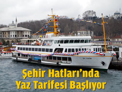 ehir Hatlar'nda yaz tarifesi balyor