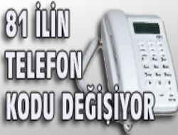 81 ilin de telefon kodu deiiyor