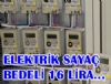 Elektrik saya bedeli 16 lira