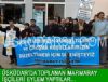 Üsküdar'da toplanan Marmaray işçileri eylemde...