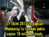 Marmaray'la tanan yolcu says 10 milyona ulat