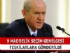 Baheli'den 9 Maddelik Seim Genelgesi