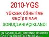 YGS 2010 Sonular akland...