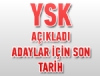 Aday listeleri iin son tarih 18 ubat