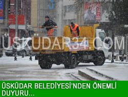 skdar Belediyesi'nden nemli Duyuru!