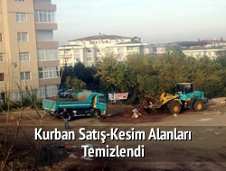 Kurban Sat ve Kesim Alanlar Temizlendi