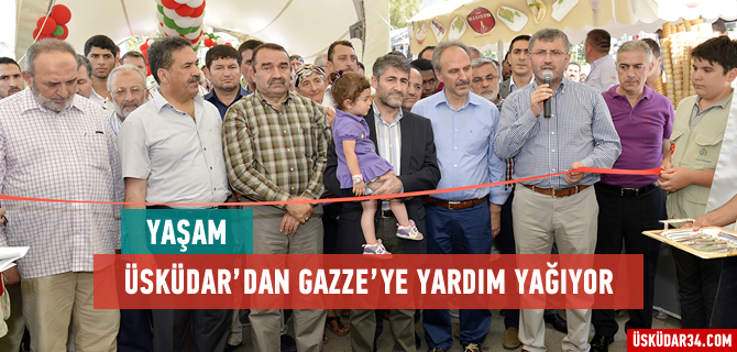 skdar'dan Gazze'ye yardm yayor