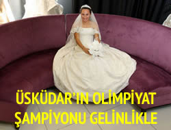 Olimpiyat ampiyonu Asl Gelinlikle...