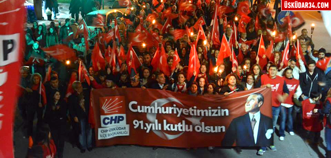 CHP Üsküdar 29 Ekim Cumhuriyet Bayramı Yürüyüşü düzenledi